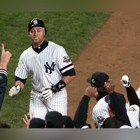 Majestic Authentic New York Yankees Derek Jeter World Series Jersey Men’s Sz: XL - Picture 3 of 9